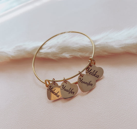Custom Bangle name bracelet