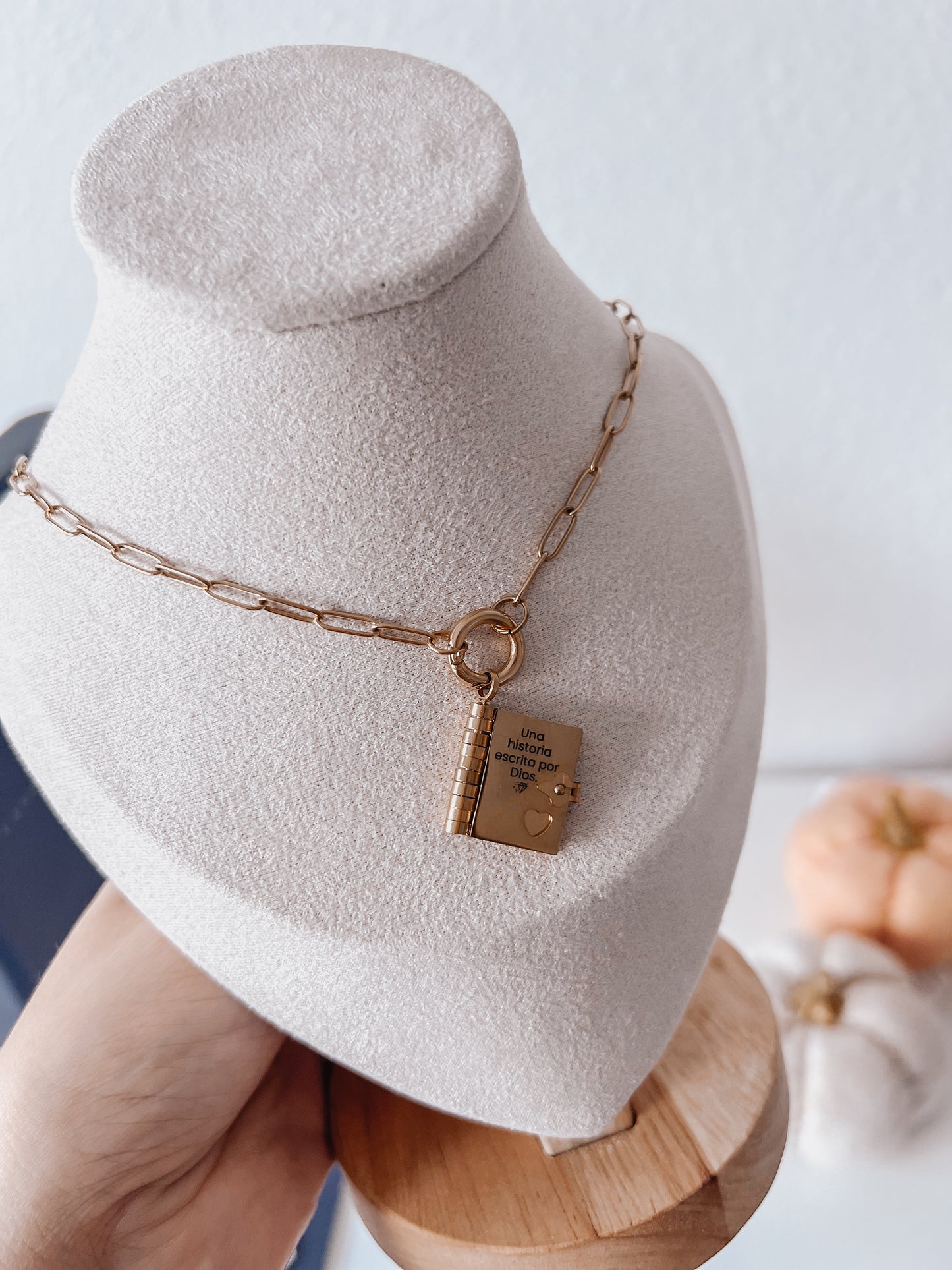 Book History Necklace