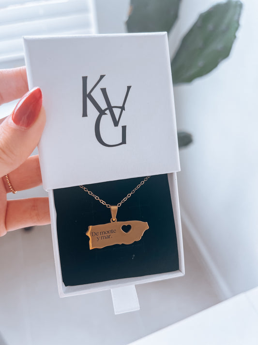 Custom PR Map Necklace