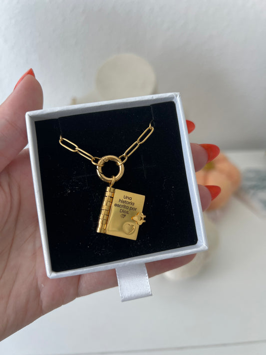 Book History Necklace